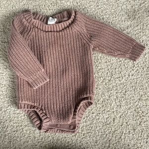 Newborn knit romper sweater